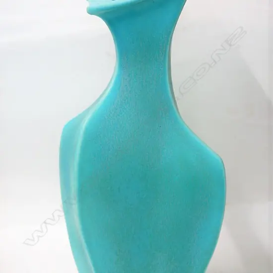 Ian Firth tall matt blue glazed vase