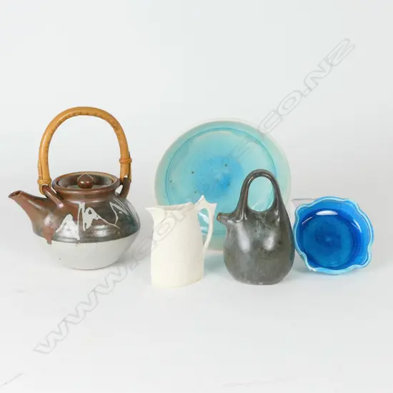 Five Ian Firth pottery items