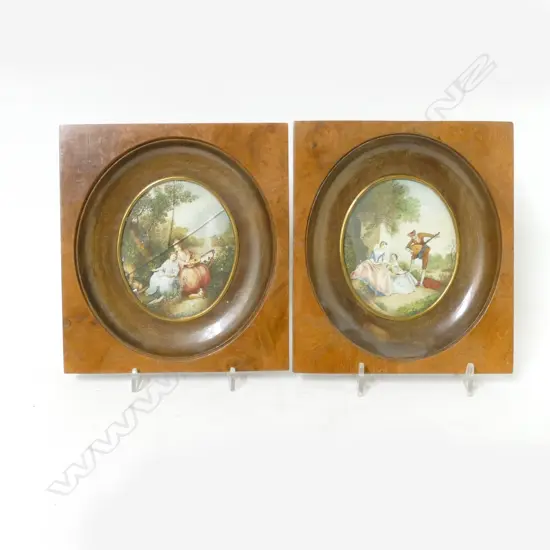 A pair of French miniatures in 18thC style