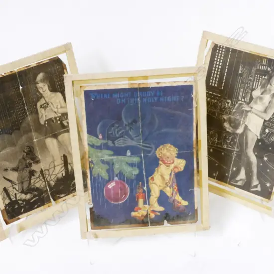 Three German WWII propaganda leaflets