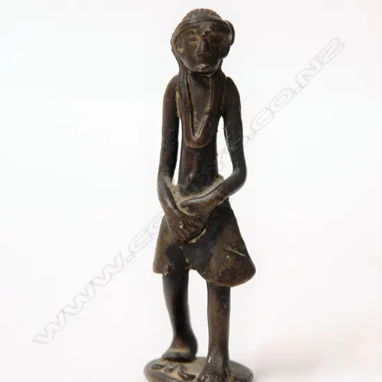 An old African bronze figured gold weight