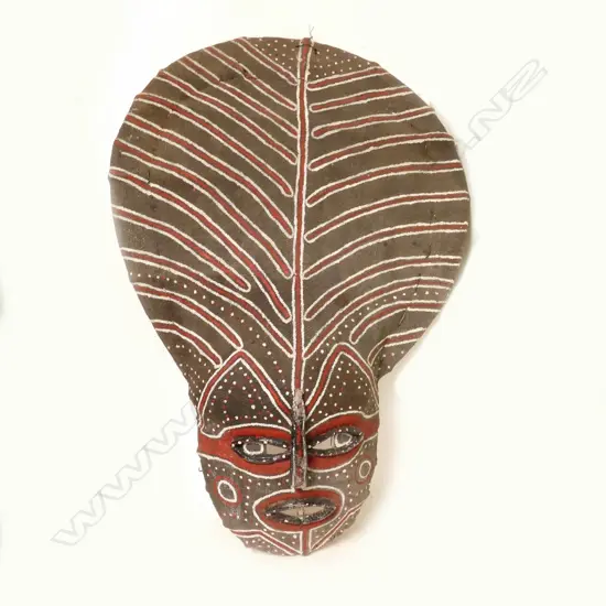 A Cameroons painted basket weave mask