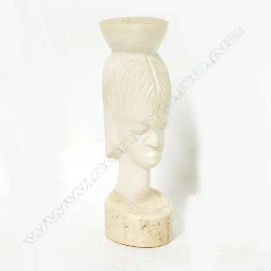 An old African carved ivory bust