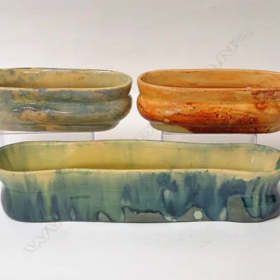 Three Briar Gardner trough form vases