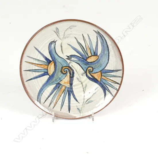 Elizabeth Lissaman hand painted wall plate