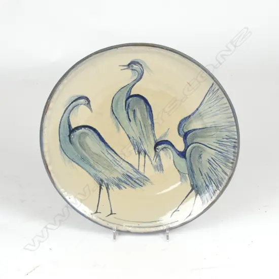 Elizabeth Lissaman hand painted large wall plate