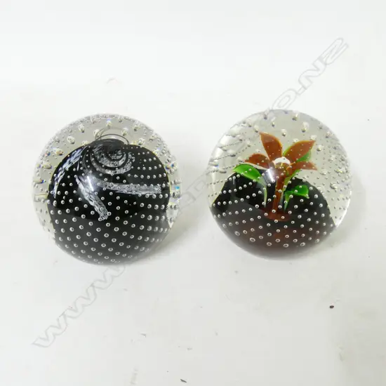 Two glass paperweights