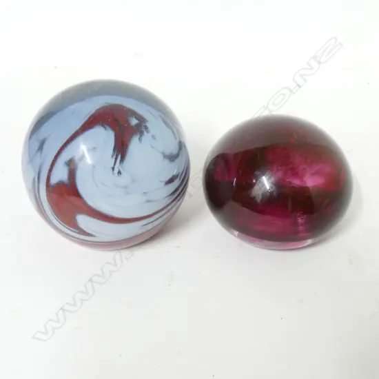 Two glass paperweights