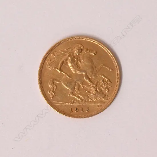 A 1910 gold half-sovereign