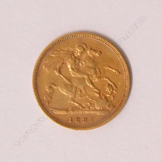 A 1897 gold half-sovereign