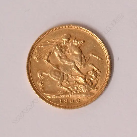 A 1906 gold full sovereign