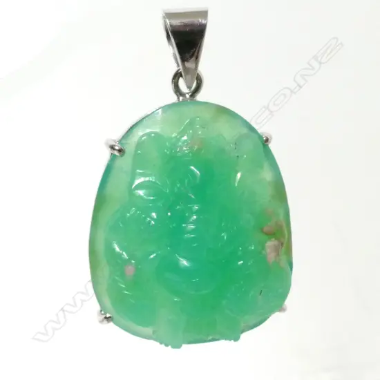 CHALCEDONY GANESH PENDANT - 14K GOLD FRAME