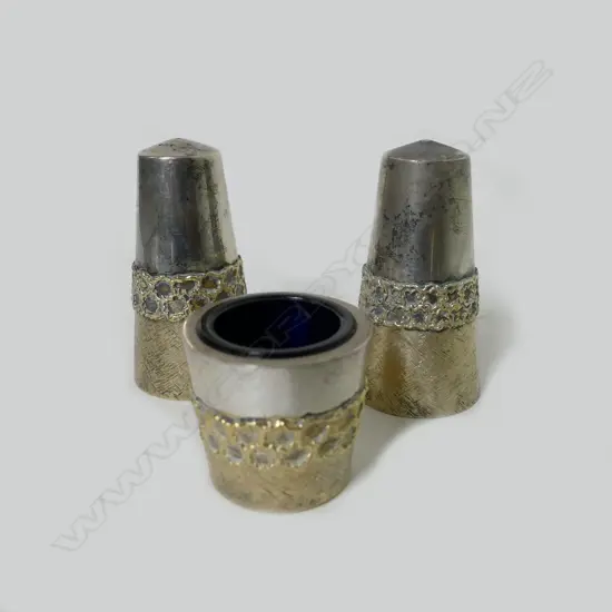 A Stuart Devlin silver and silver gilt condiment set