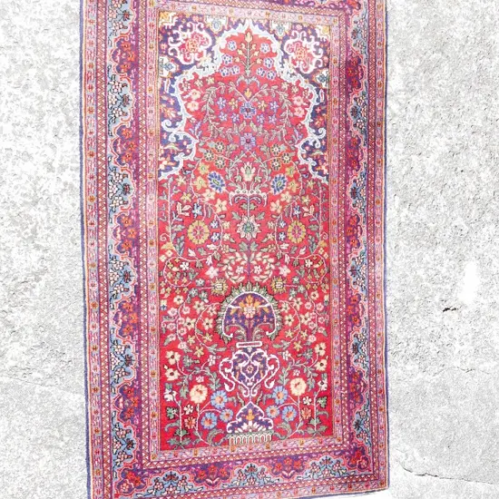 A finely hand knotted Persian prayer rug