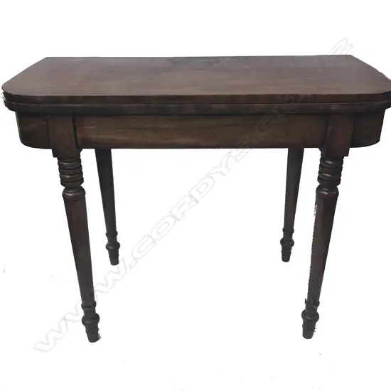 A Victorian mahogany card table