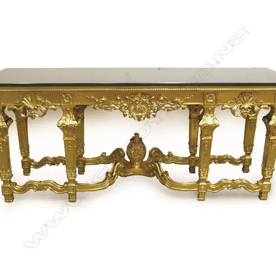 A large modern impressive console table of French baroque style