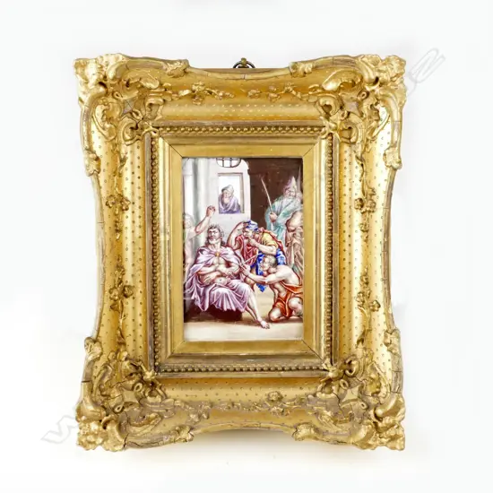 A 19thC enamel on copper plaque