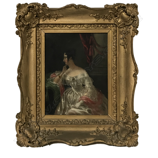 A Georgian oil portrait of Jessie Moncrieff Wright