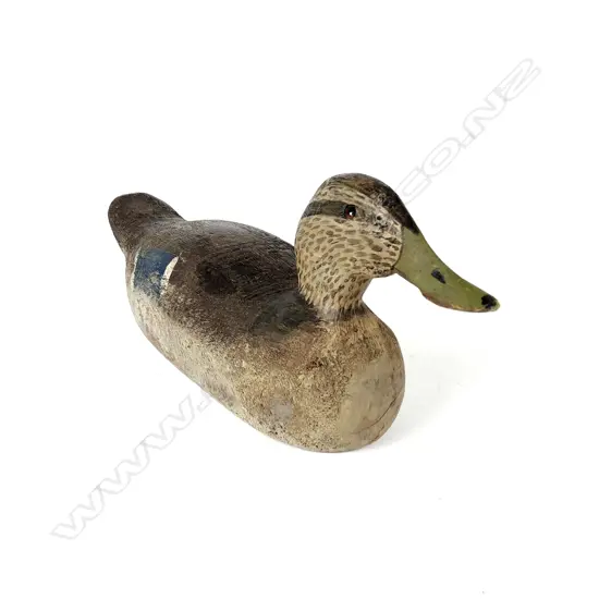 A good vintage painted wood Mallard hen decoy duck