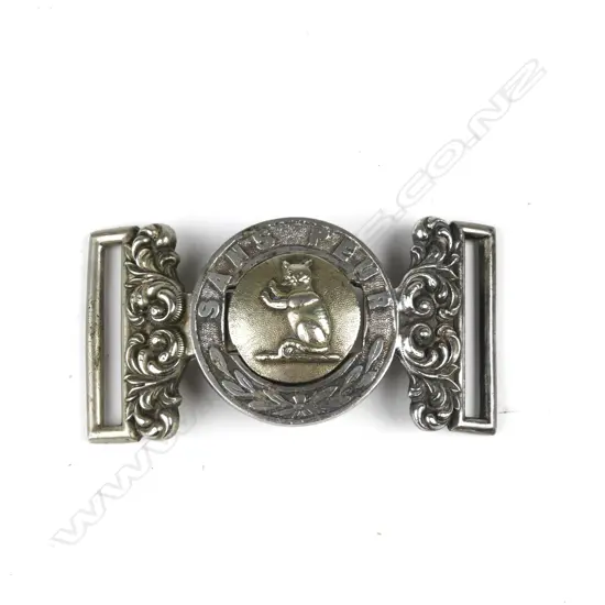 A late 19thC Sutherland clan crest belt buckle