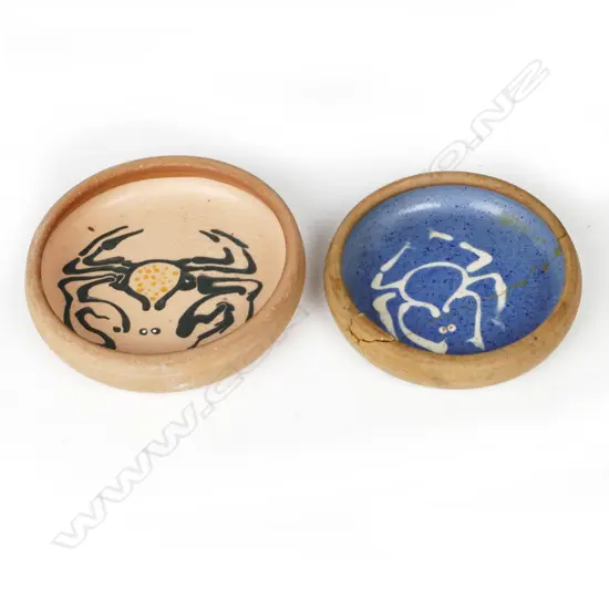 Two early Len Castle pin dishes