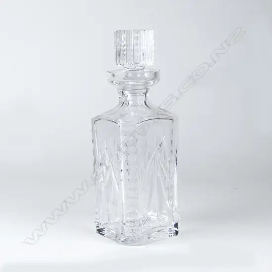 A Waterford crystal square section decanter