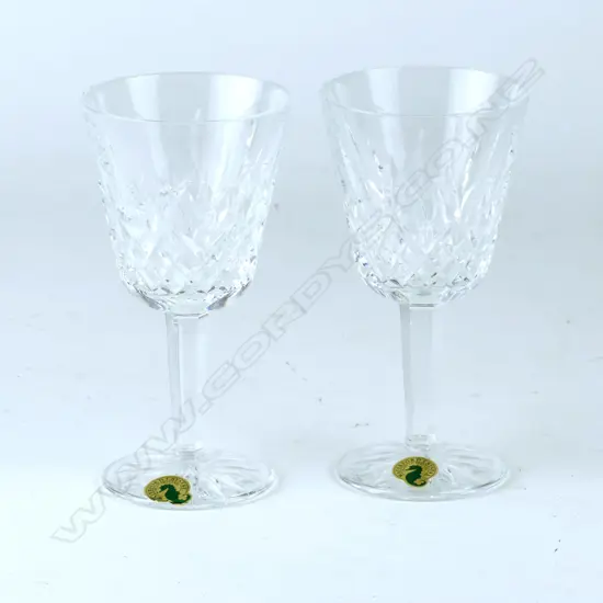 Twelve Waterford wine glasses