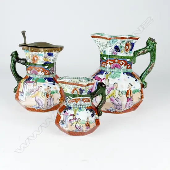 Three Mason's Ironstone octagonal jugs