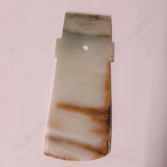 A Chinese pale jade ancient style adze blade