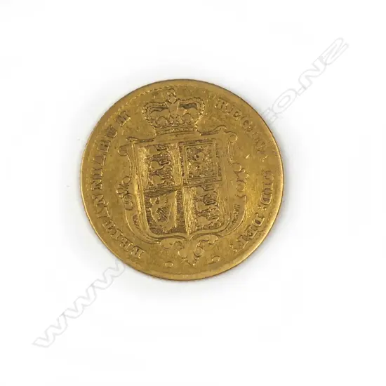 An 1866 gold half-sovereign