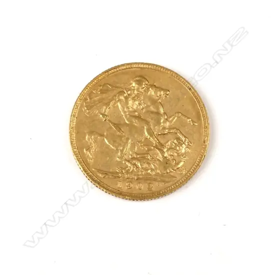 A 1902 gold full sovereign