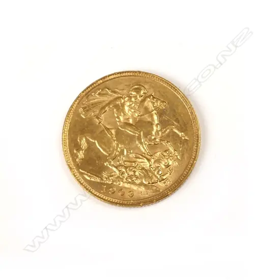 A 1909 gold full sovereign