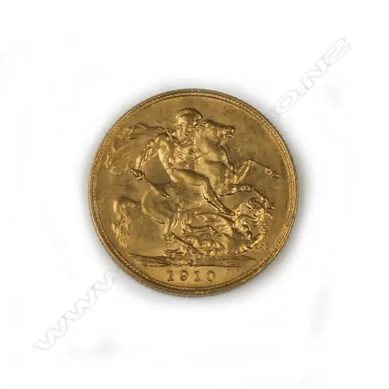 A 1910 gold full sovereign