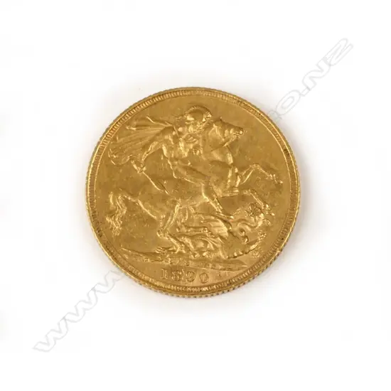 An 1890 gold full sovereign