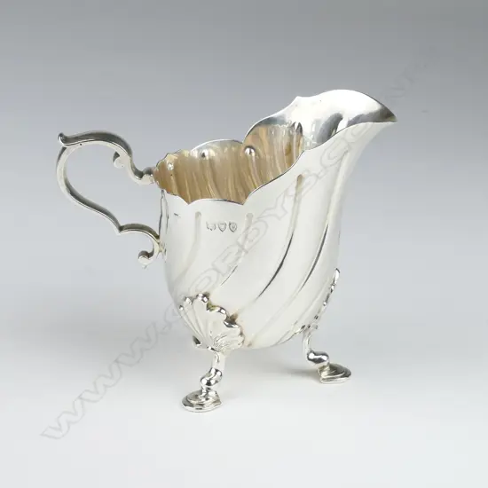 A late Victorian silver cream jug