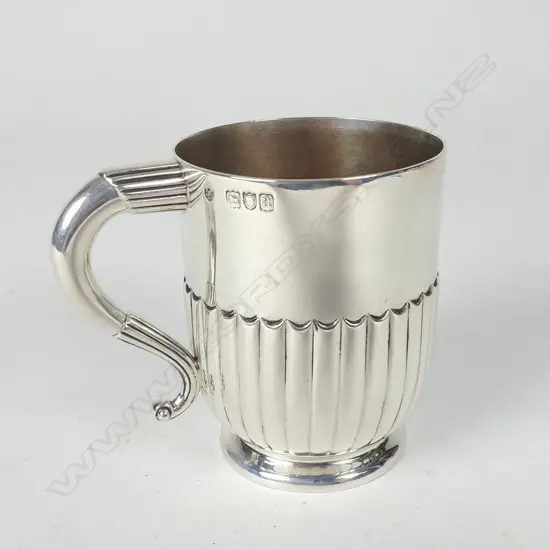 A Victorian silver christening mug