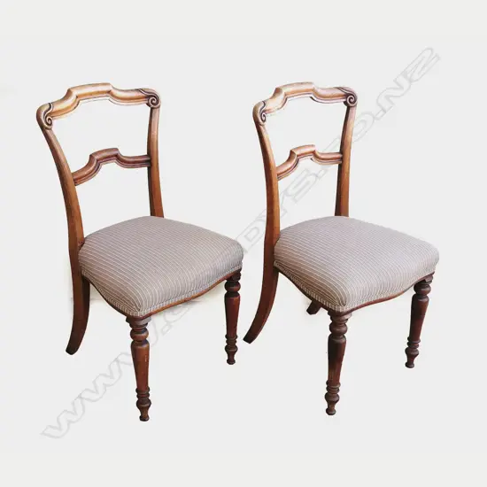 A matching set of six Victorian dining chairs