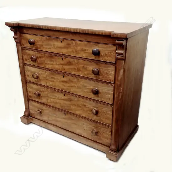 A Victorian mahogany breakfront chest