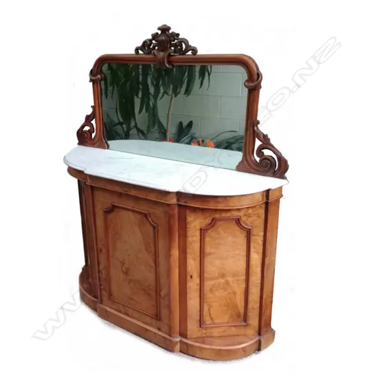 A Victorian walnut credenza