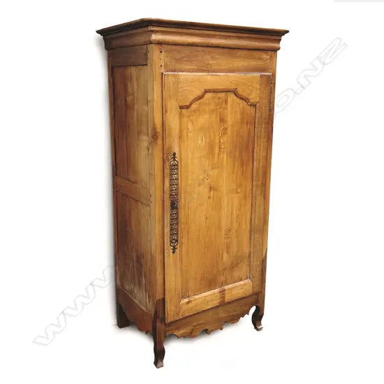 A small French Provincial fruitwood armoire