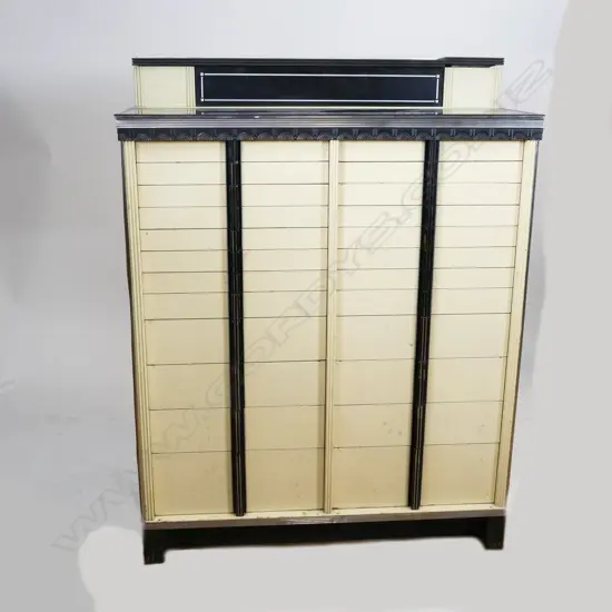 An American Art Deco metal and wood dentist's cabinet