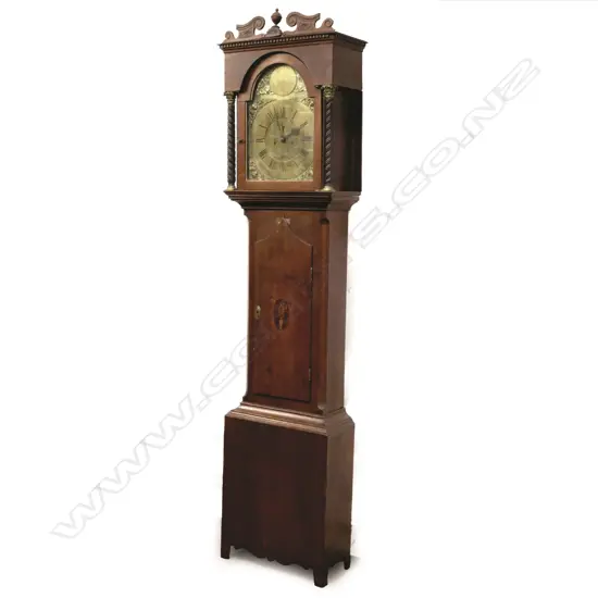 A Victorian oak longcase clock