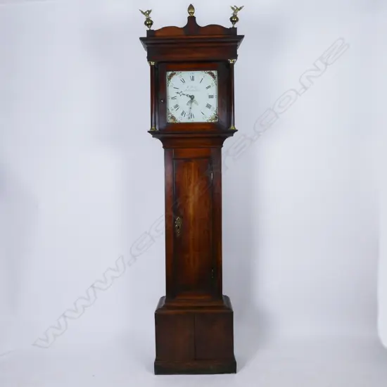 A Victorian oak longcase clock
