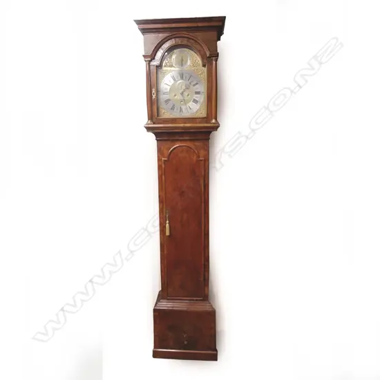 An early 18thC English figured walnut longcase clock