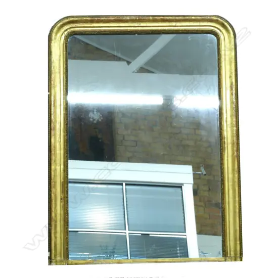 A large French gilt framed overmantel mirror
