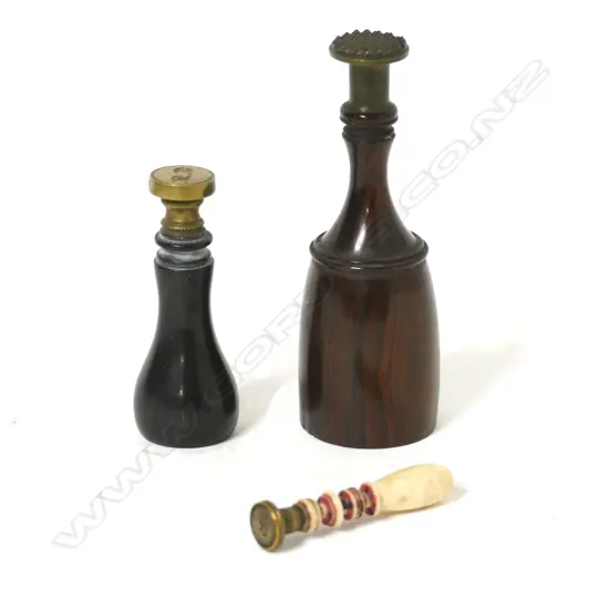 Three Victorian desk seals