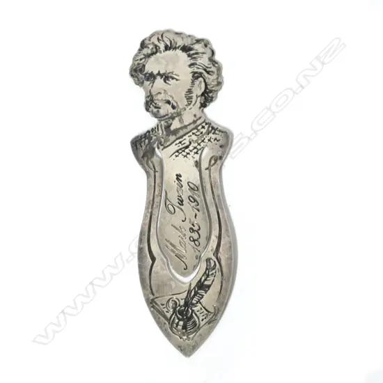 SILVER BOOK MARK - MARK TWAIN
