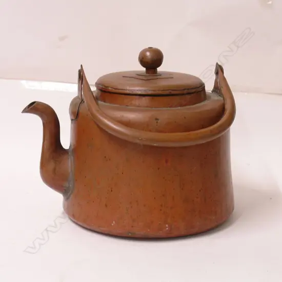 A c.1900 Japanese large copper kettle