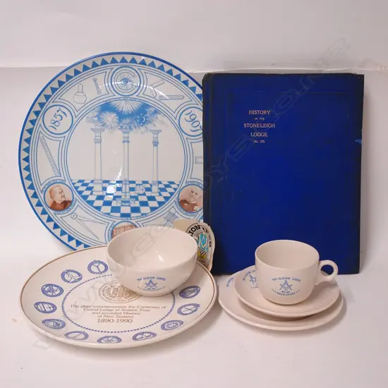 Seven Masonic Lodge items