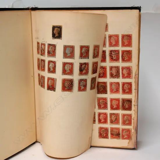 An old Great Britain stamp collection in album